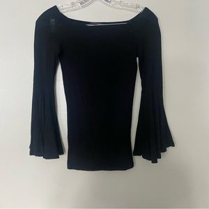 Off the shoulder, bell sleeve top